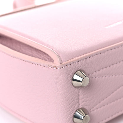 Alexander McQueen Calfskin Silk Scarf Box Shoulder Bag 16 Baby Pink Ivory 9 of 17