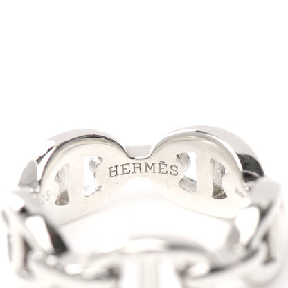Hermes Sterling Silver PM Chaine d'Ancre Enchainee Band Ring 51 5.75 4 of 8