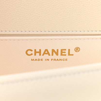 Chanel Caviar Quilted Medium Boy Flap White 5 of 10