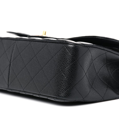 Chanel Caviar Quilted Jumbo Double Flap Black 8 of 9