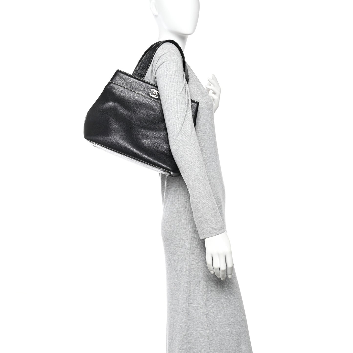 Caviar Shopping Tote Black