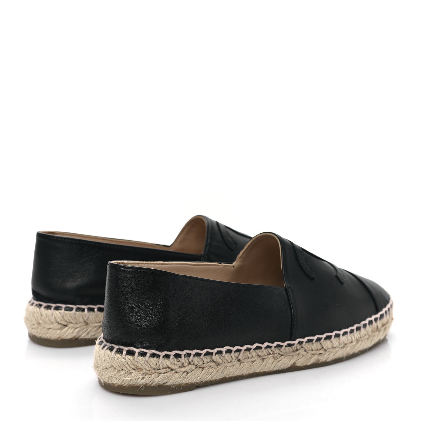 Lambskin CC Espadrilles 37 Black