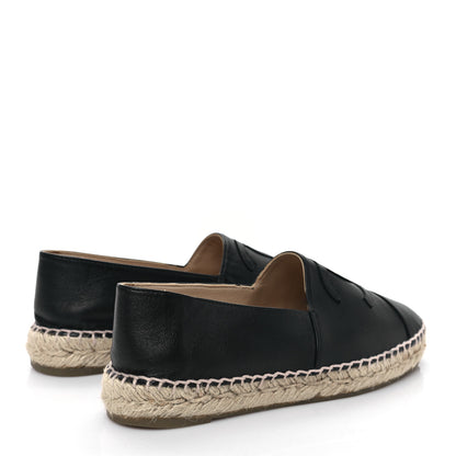 Chanel Lambskin CC Espadrilles 37 Black 4 of 9