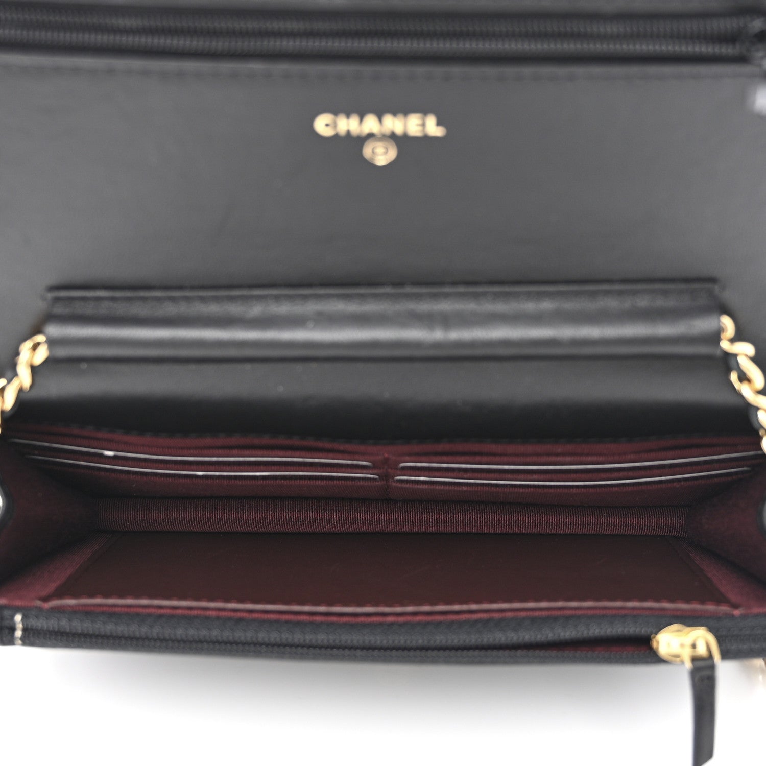Chanel Lambskin Quilted Wallet On Chain WOC Black 5 of 12