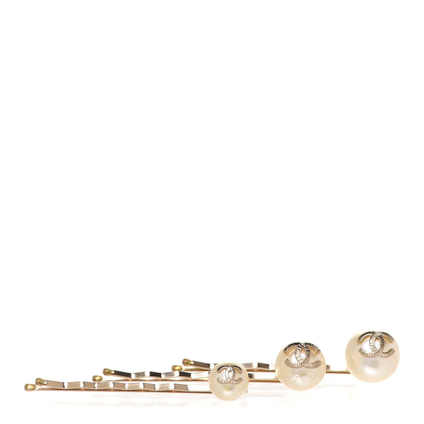 Pearl CC Hair Clip Barrette Set of 3