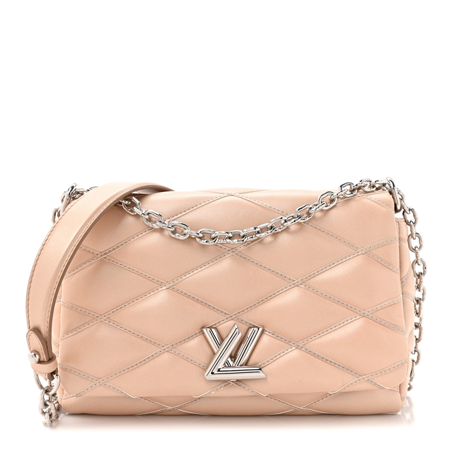 Louis Vuitton Lambskin Malletage GO-14 PM Champagne 1 of 11