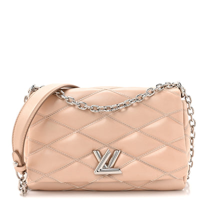 Louis Vuitton Lambskin Malletage GO-14 PM Champagne 1 of 11