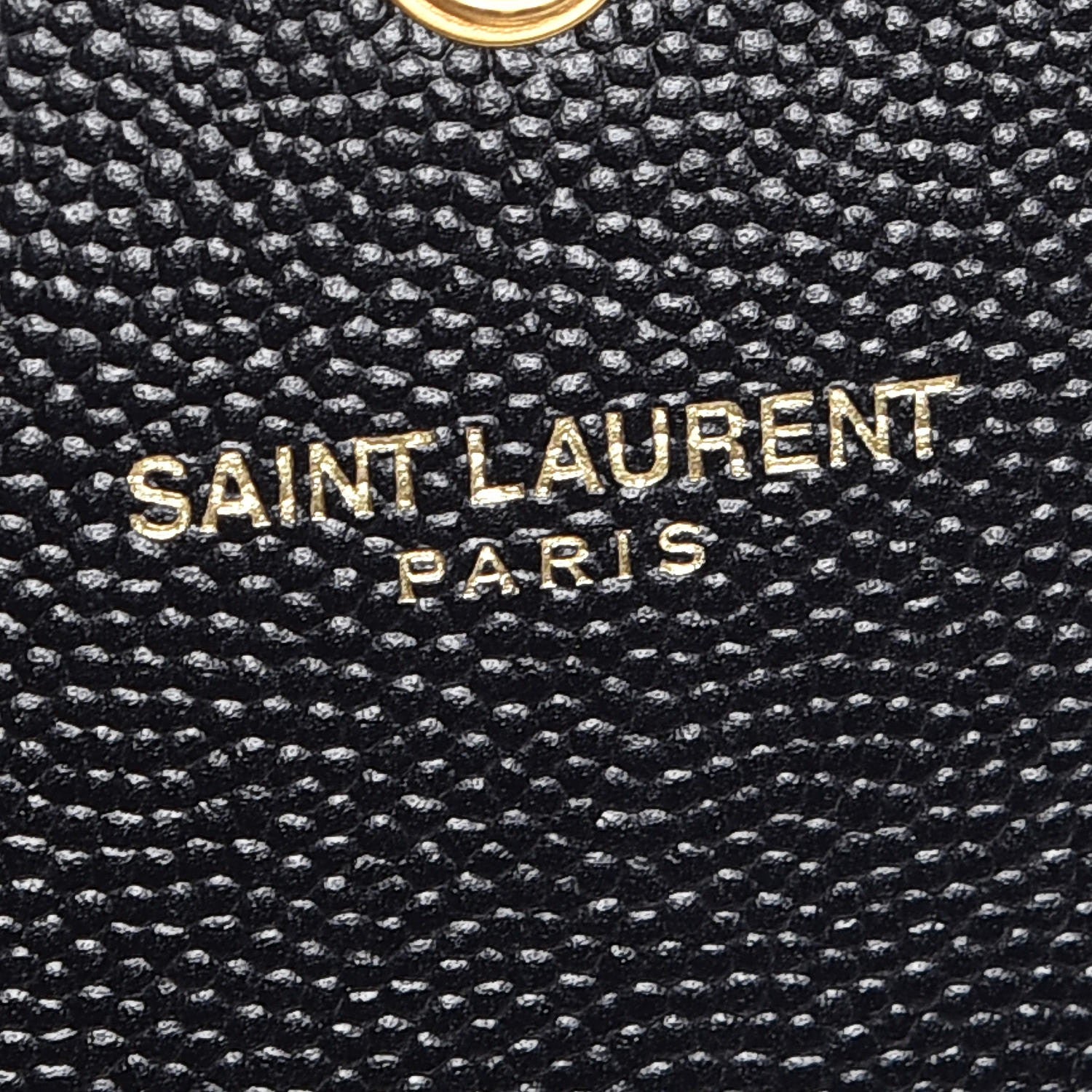 Saint Laurent Grain De Poudre Star Studded Monogram Wallet on Chain Black 6 of 7