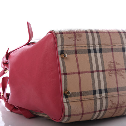 Burberry Haymarket Check Bow Canterbury Tote Pink 8 of 9