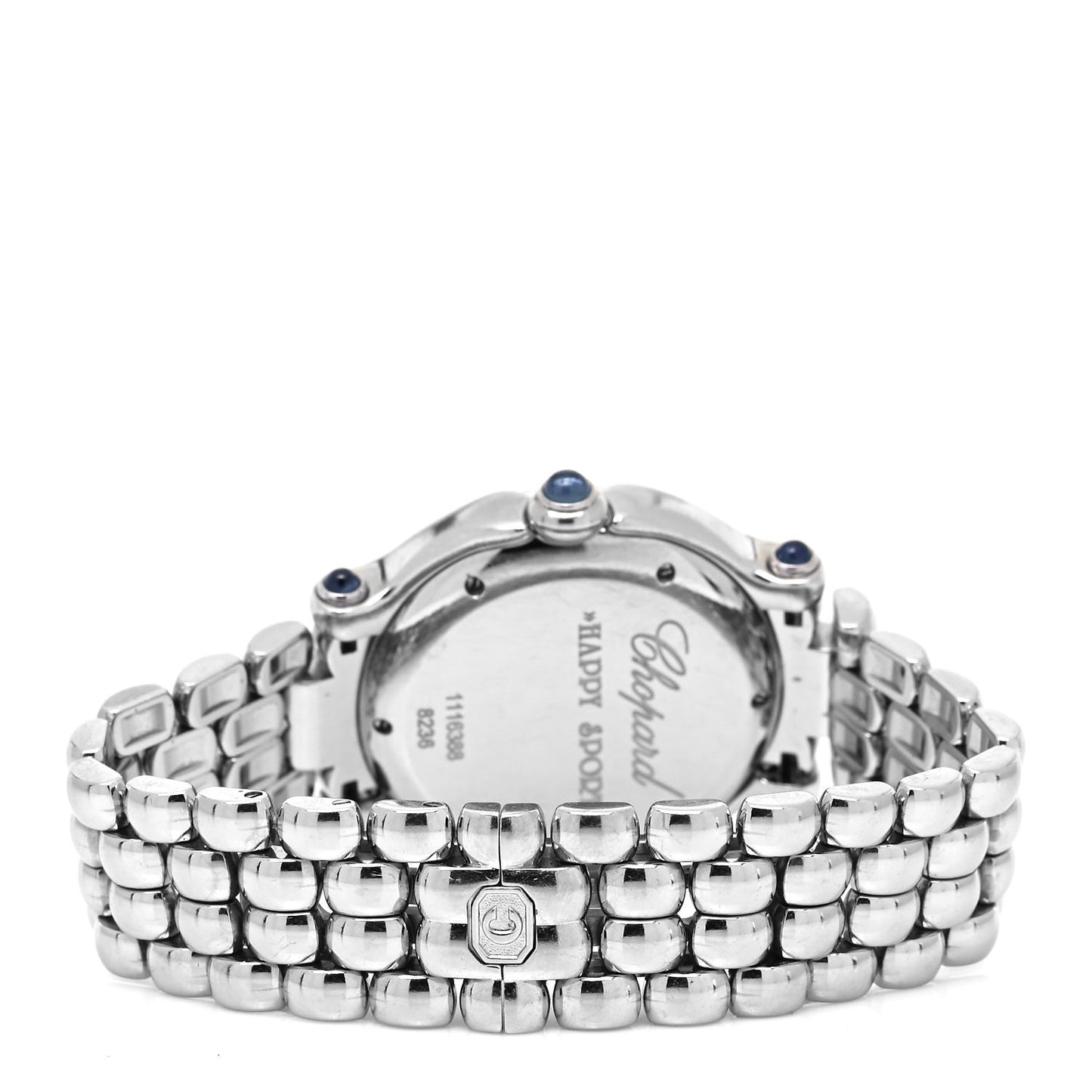 Stainless Steel Diamond Pave Bezel 32mm Happy Sport Quartz Watch