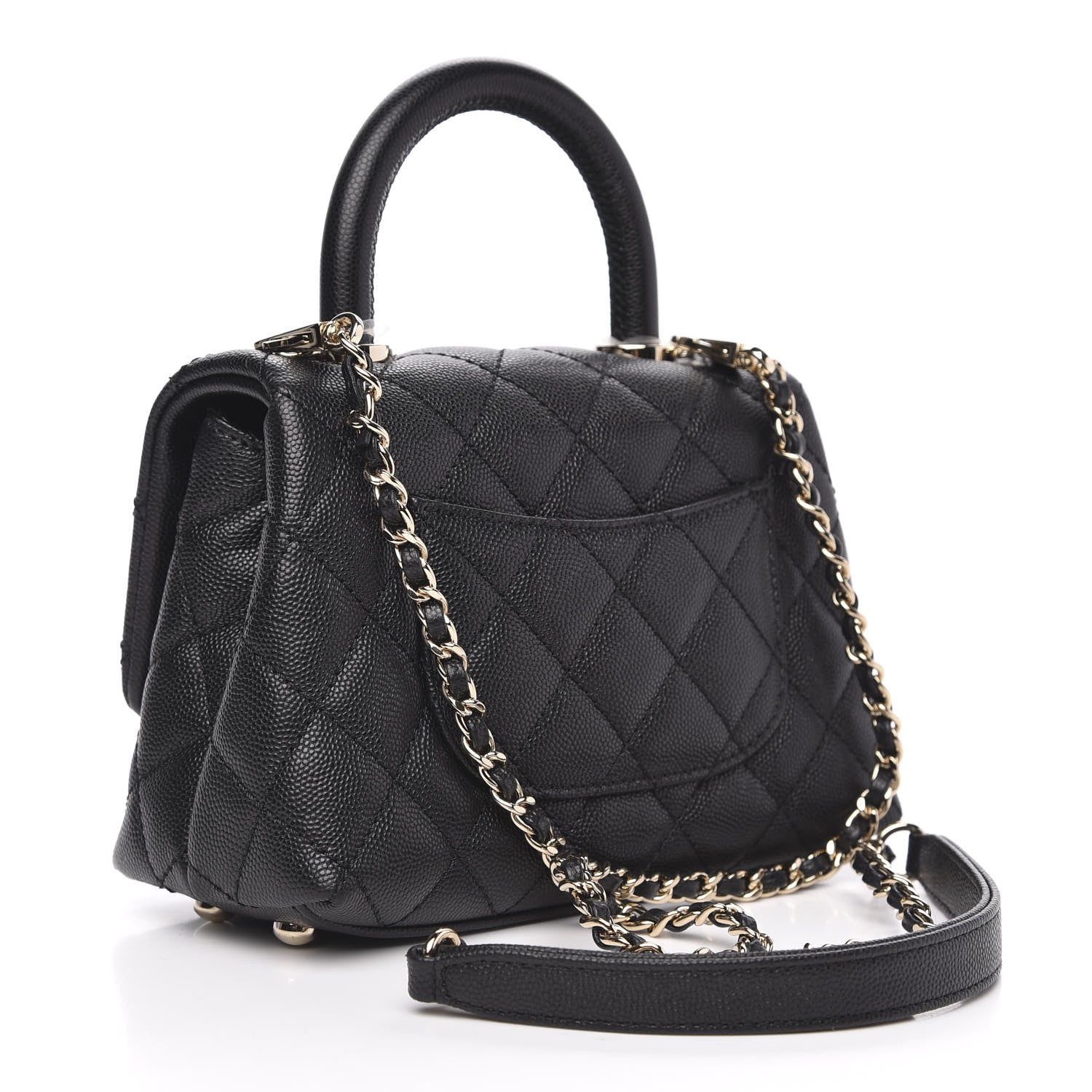 Chanel Caviar Quilted Extra Mini Coco Handle Flap Black 3 of 11
