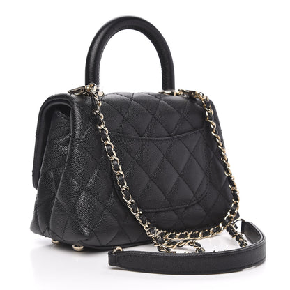 Chanel Caviar Quilted Extra Mini Coco Handle Flap Black 3 of 11