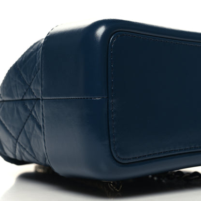 Chanel Aged Calfskin Quilted Small Gabrielle Backpack Navy 9 of 11