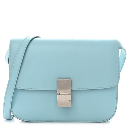 Celine Box Calfskin Medium Classic Box Flap Bag Light Blue 1 of 11