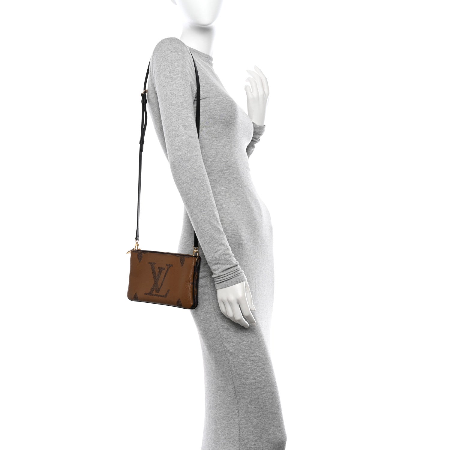 Louis Vuitton Reverse Monogram Giant Double Zip Pochette 2 of 13