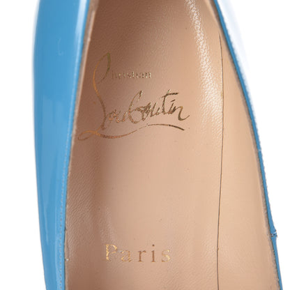 Christian Louboutin Patent Fifi 100 Pumps 38 Celeste 7 of 10