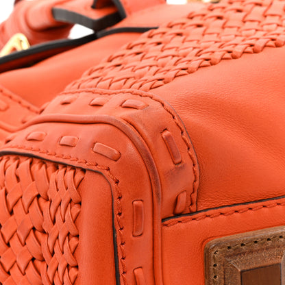 Gucci Calfskin Handmade Medium Top Handle Bag Orange 12 of 19
