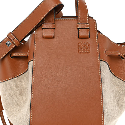 Loewe Calfskin Canvas Medium Hammock Shoulder Bag Natural Tan 8 of 10