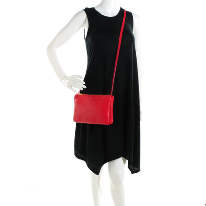 Celine Lambskin Small Trio Crossbody Bag Scarlet 2 of 8
