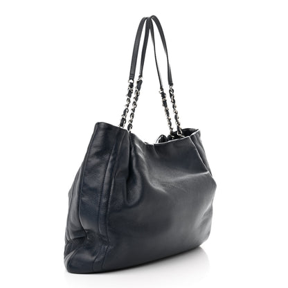 Chanel Caviar CC Timeless Shopping Tote Navy 3 of 15
