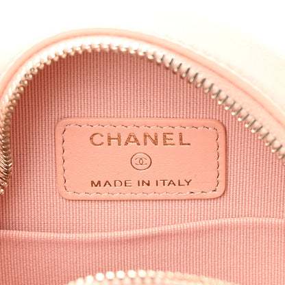 Chanel Lambskin Quilted Chanel 19 Round Clutch With Chain Light Orange 6 of 12