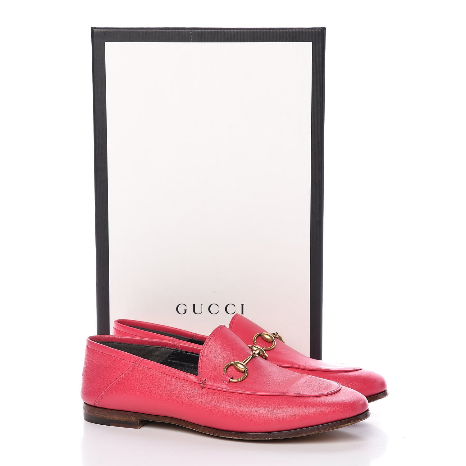 Gucci Lambskin Womens Brixton Horsebit Loafers 35 Hot Pink 16 of 16