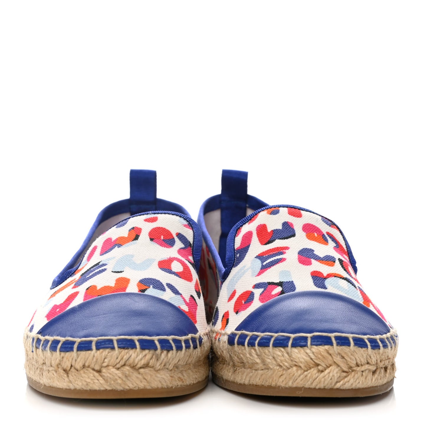 Canvas Fendi Roma Printed Espadrille 38 Blue Multicolor
