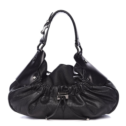 Burberry Calfskin Warrior Hobo Black 1 of 16