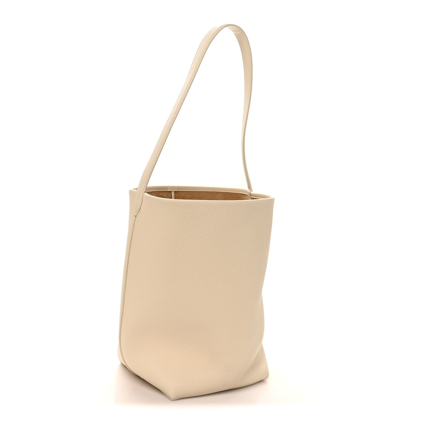Grained Calfskin Medium N/S Park Tote Ivory