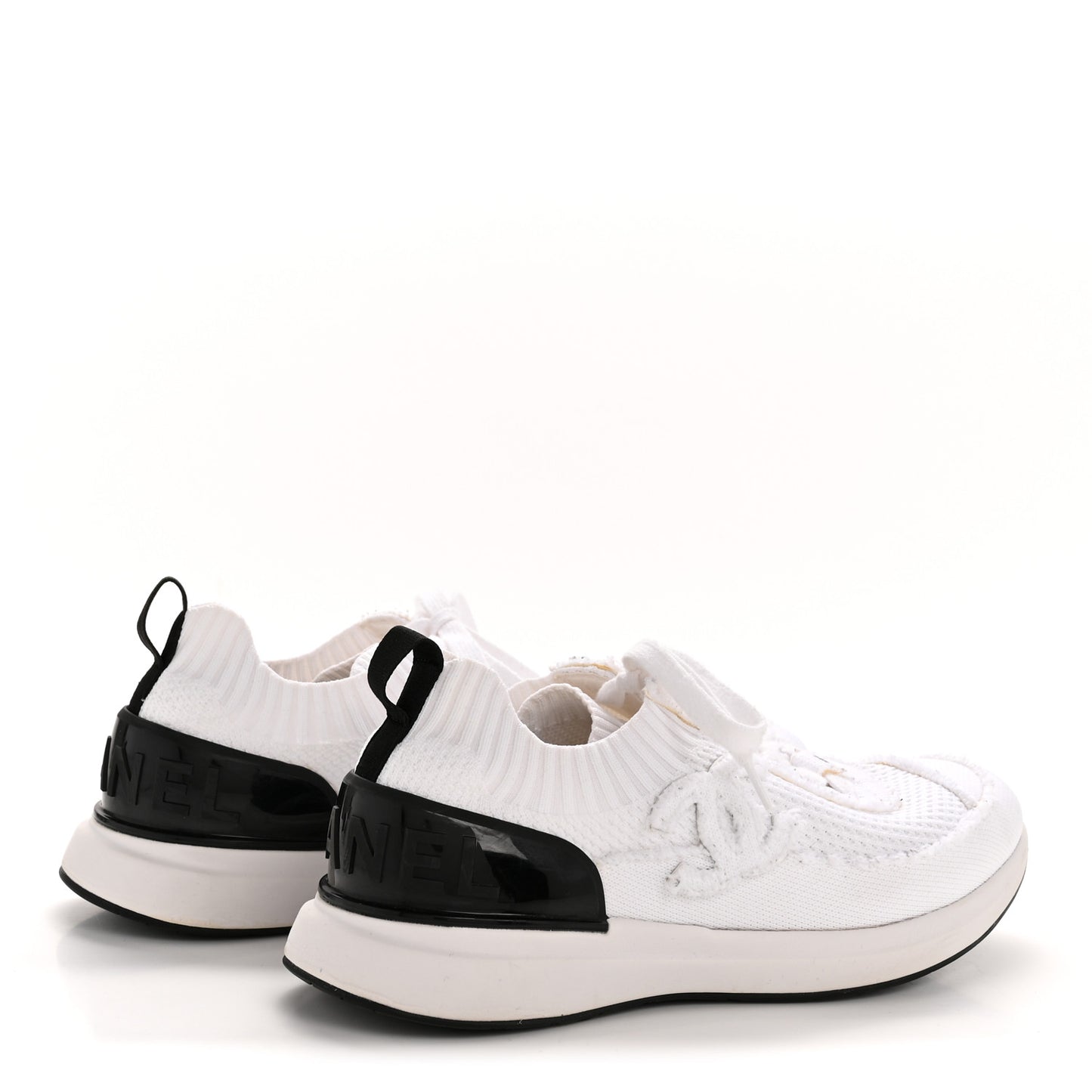 Fabric Logo Sneakers 39.5 White