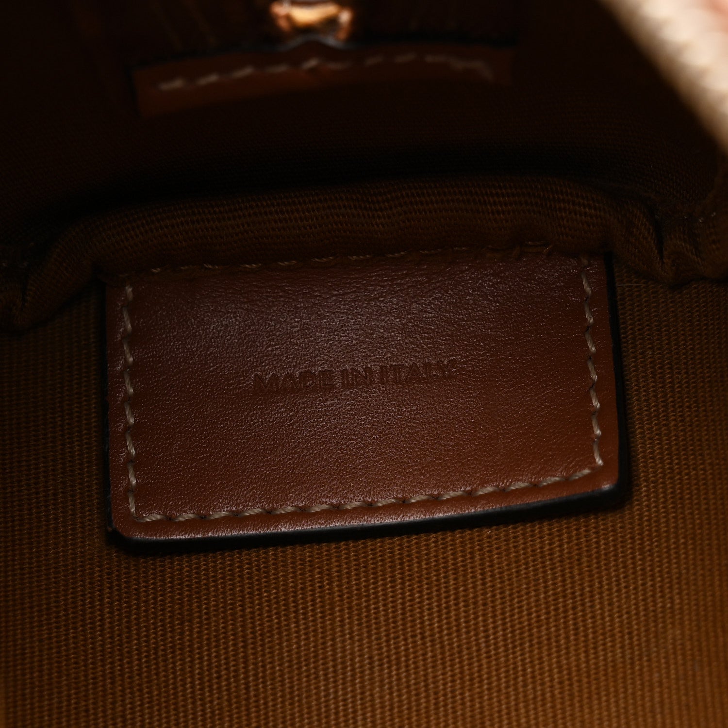 Celine Triomphe Canvas Calfskin Mini Boston Bag Tan 7 of 10