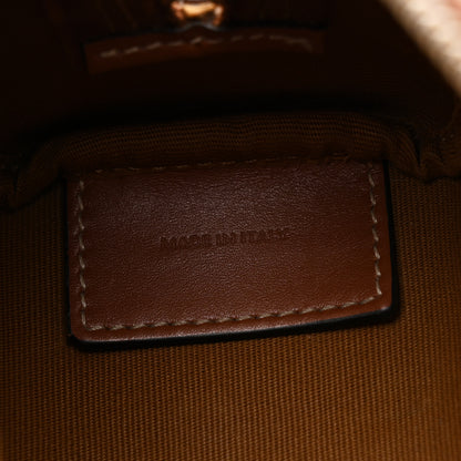 Celine Triomphe Canvas Calfskin Mini Boston Bag Tan 7 of 10