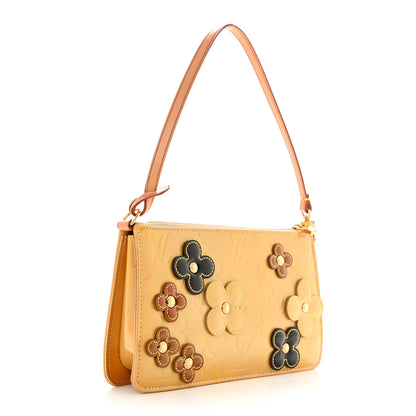 Louis Vuitton Vernis Lexington Fleurs Pochette Beige 3 of 7