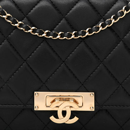 Chanel Lambskin Quilted Golden Class Wallet On Chain WOC Black 9 of 11