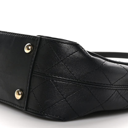 Chanel Calfskin Stitched Medium Covered CC Flap Bag Black 10 of 11