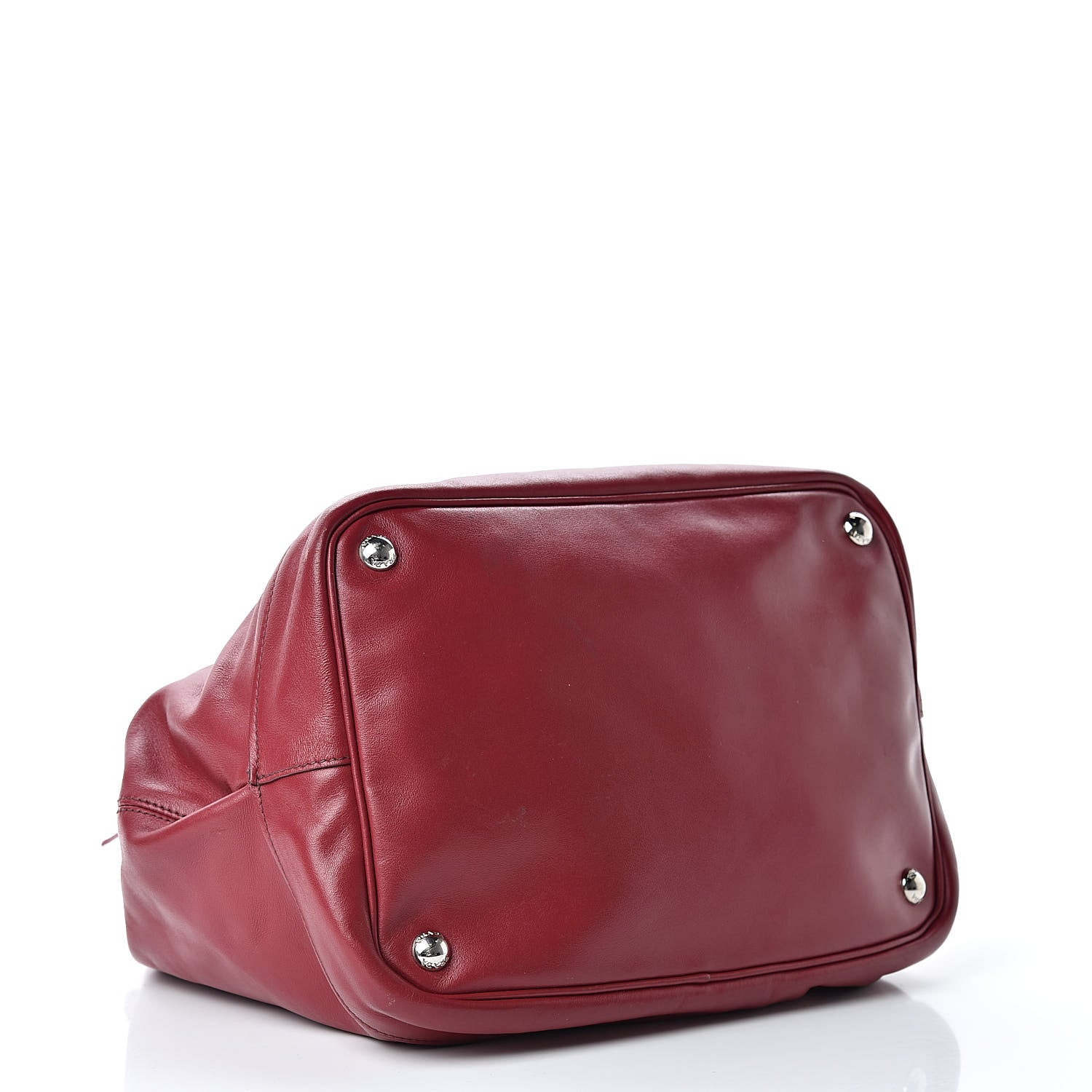 Prada Soft Calfskin Bucket Bag Rubino 4 of 17