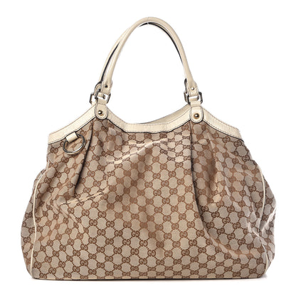 Gucci Monogram Large Sukey Tote Off White 1 of 17