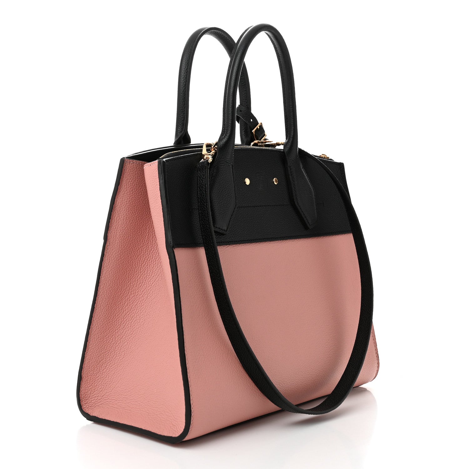 Louis Vuitton Calfskin City Steamer MM Magnolia Black 3 of 9