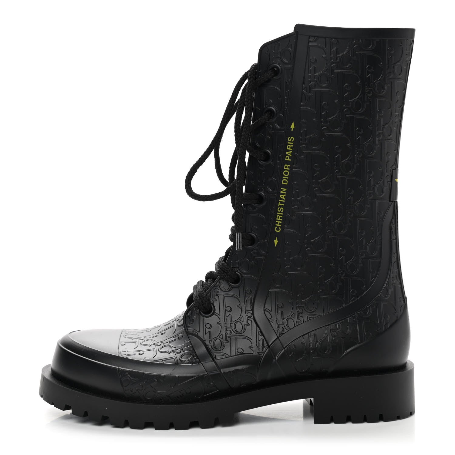 Christian Dior Oblique Rubber Diorcamp Boots 38 Black 1 of 7