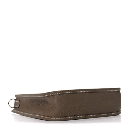 Hermes Taurillon Clemence Amazone Evelyne TPM Etoupe Bleu Indigo 4 of 11