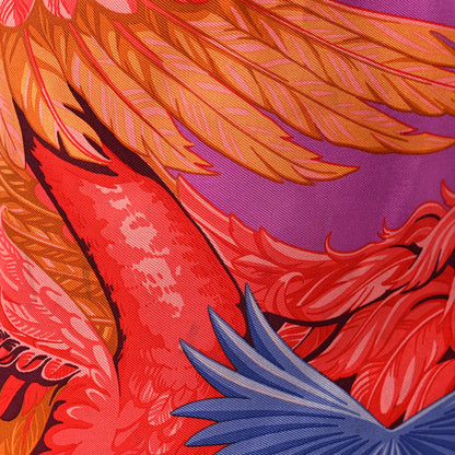 Hermes Silk Swift Flamingo Party Soie Cool Capucine 6 of 10