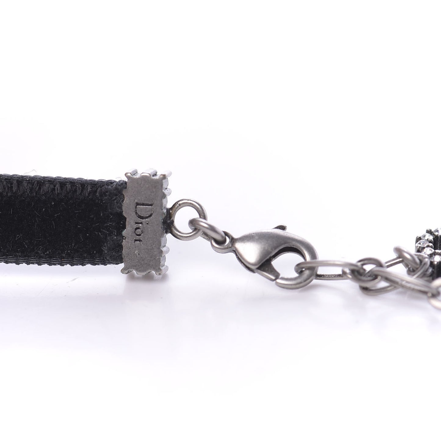 Velvet Crystal DIOR Choker Necklace Black