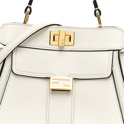 Fendi Nappa Pocket Mini Peekaboo Iconic Satchel White 8 of 10