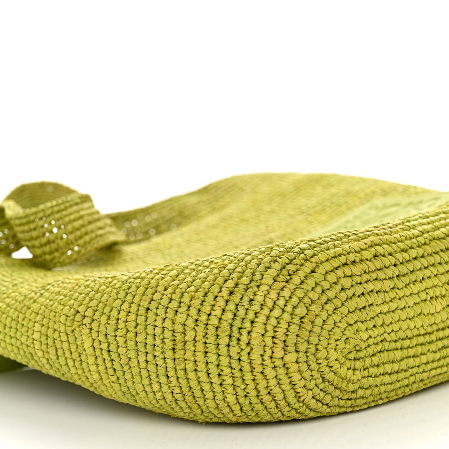 Raffia Mini Slit Tote Bag Meadow Green