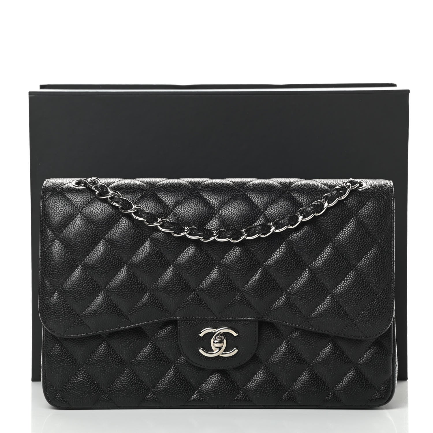 Chanel Caviar Quilted Jumbo Double Flap Black 13 of 13
