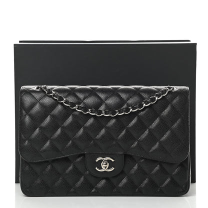 Chanel Caviar Quilted Jumbo Double Flap Black 13 of 13