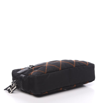 Prada Nylon Tessuto Impuntu Quilted Shoulder Bag Black 4 of 10