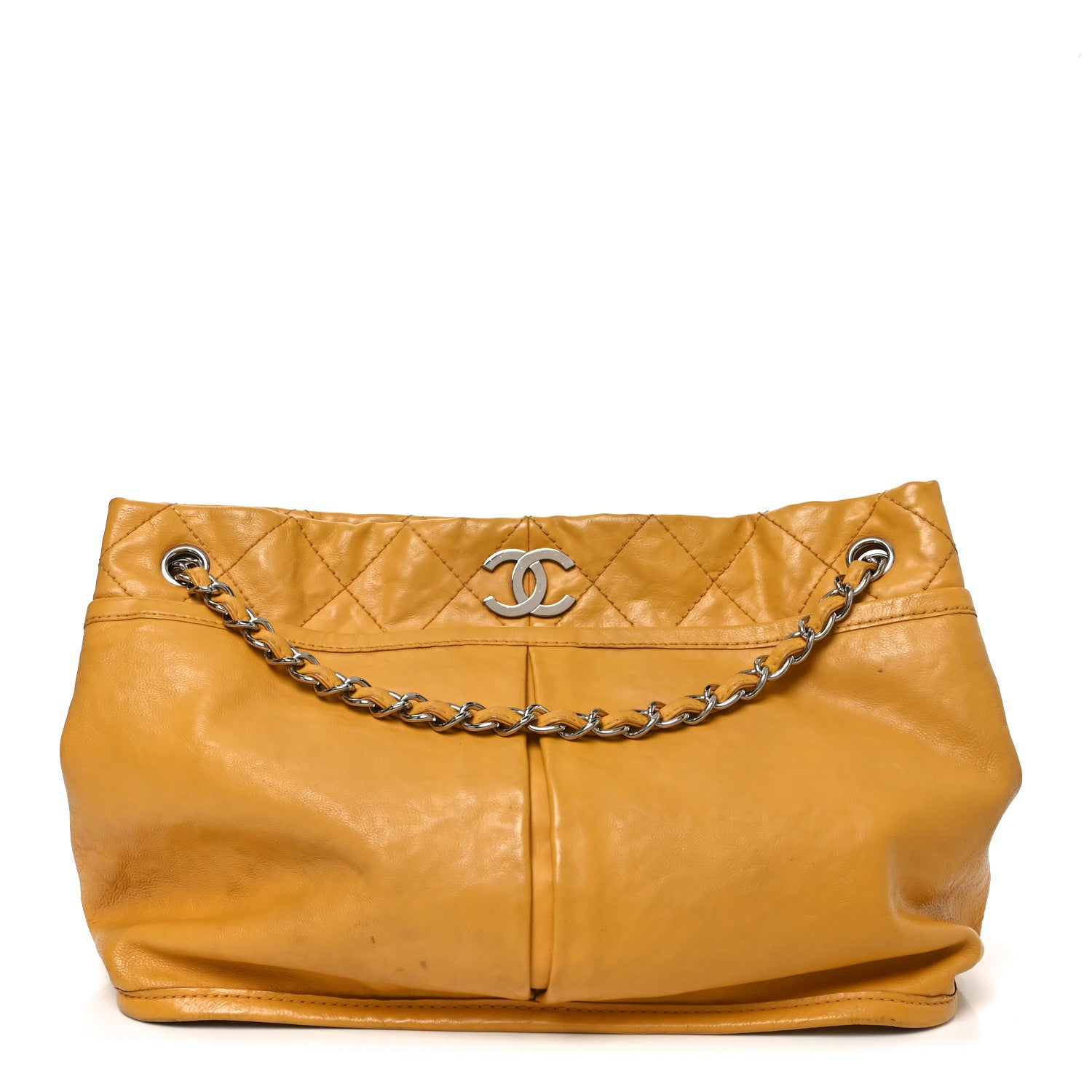 Chanel Calfskin Natural Beauty Tote Yellow 1 of 11