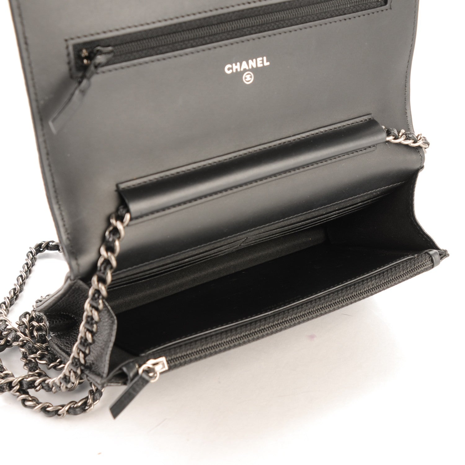 Chanel Caviar Quilted Boy Wallet On Chain WOC Black 5 of 8