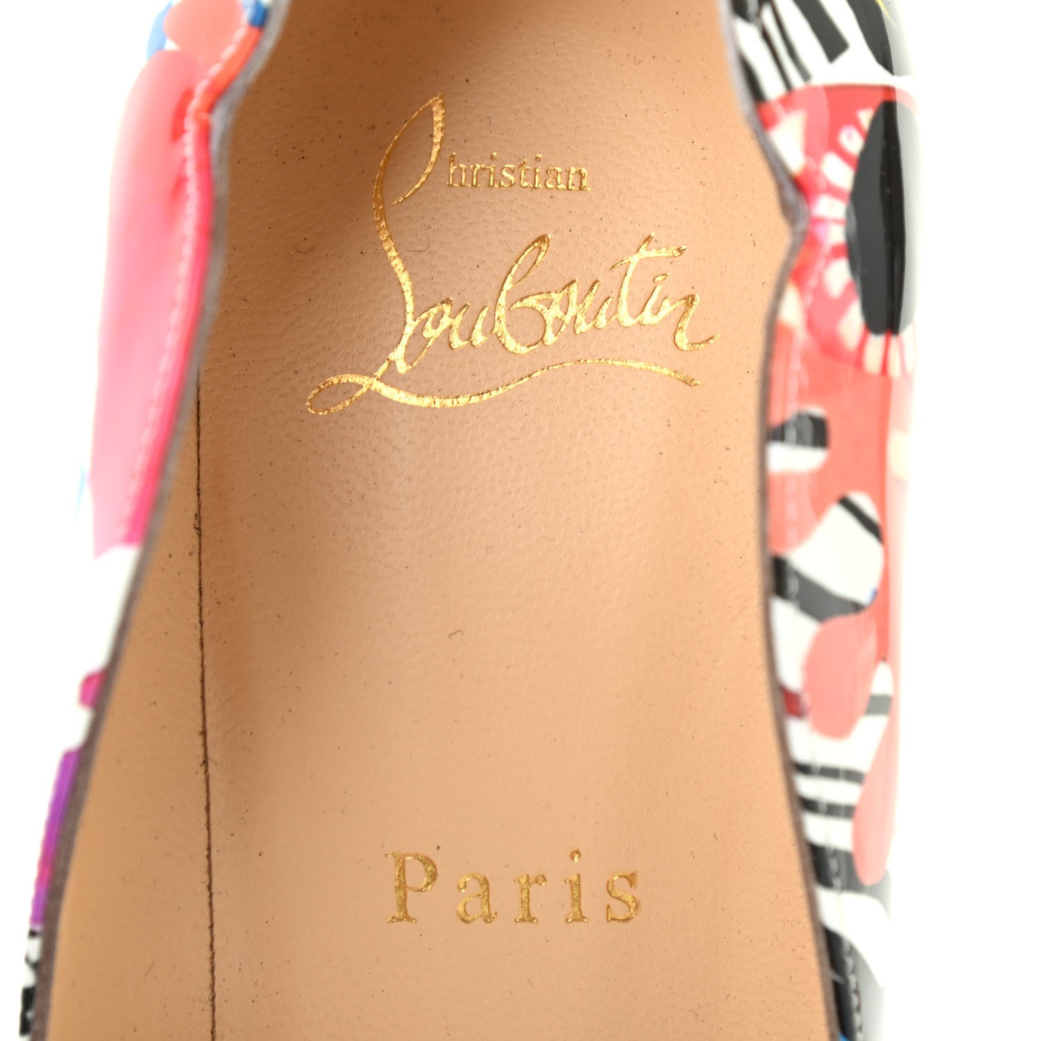 Christian Louboutin Patent Sapeur Hot Chick 100 Pumps 37.5 Multicolor 7 of 8